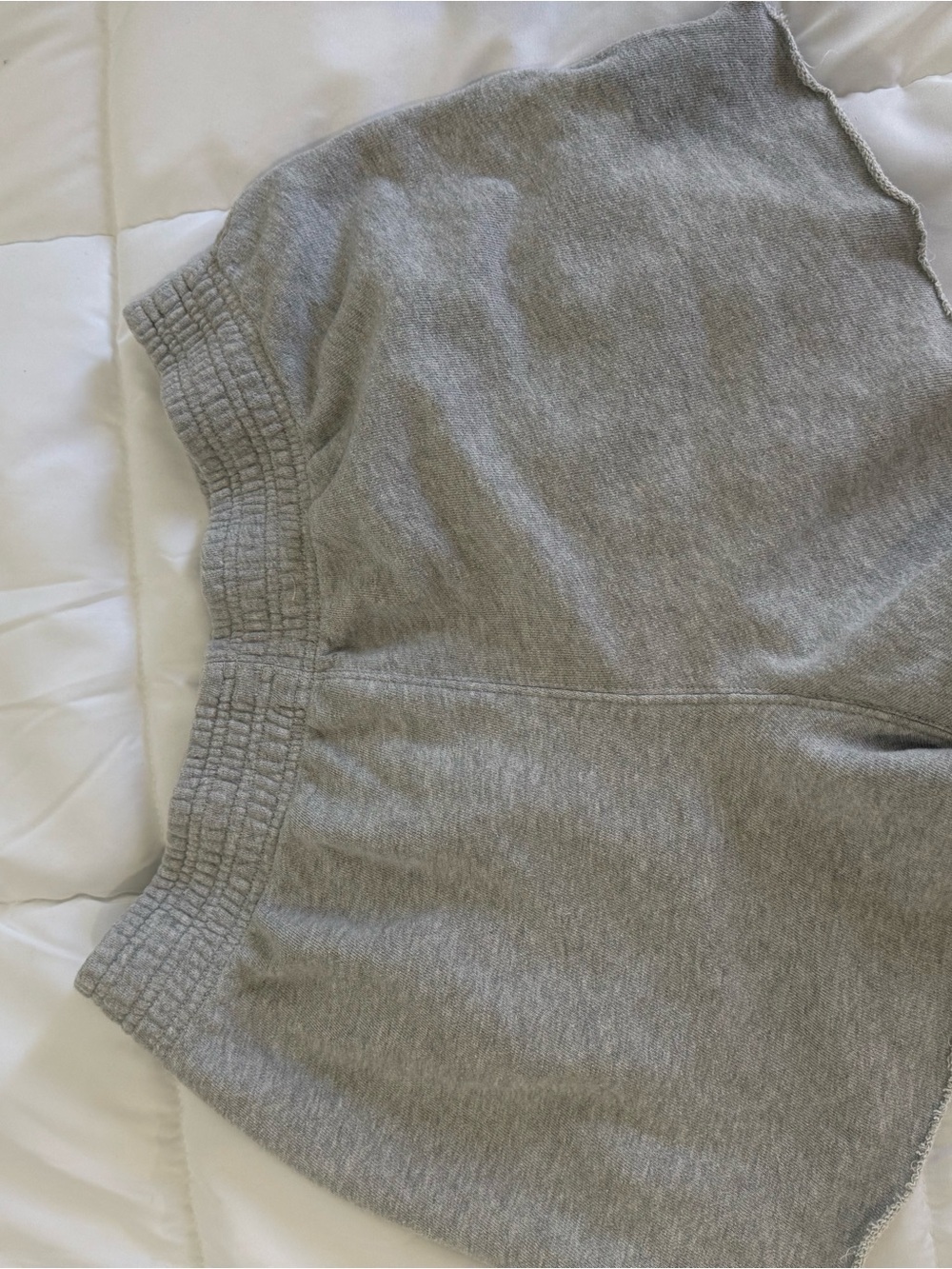 aerie Heather Gray Elastic-Waist Women's Lounge Shorts